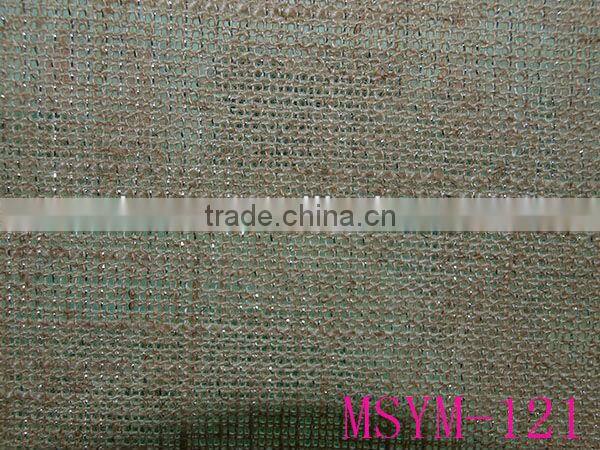high quality with silver thread faux and linen fabric