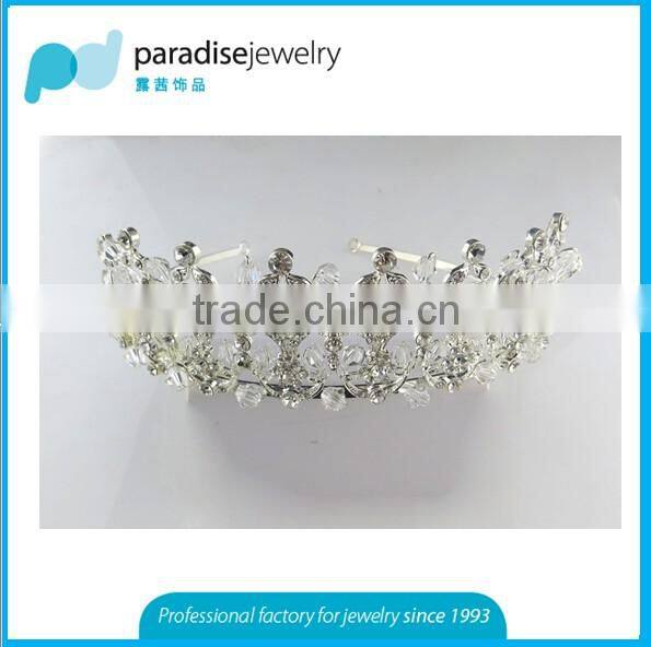2016 newest girl king crown head band with shinny rhinestone