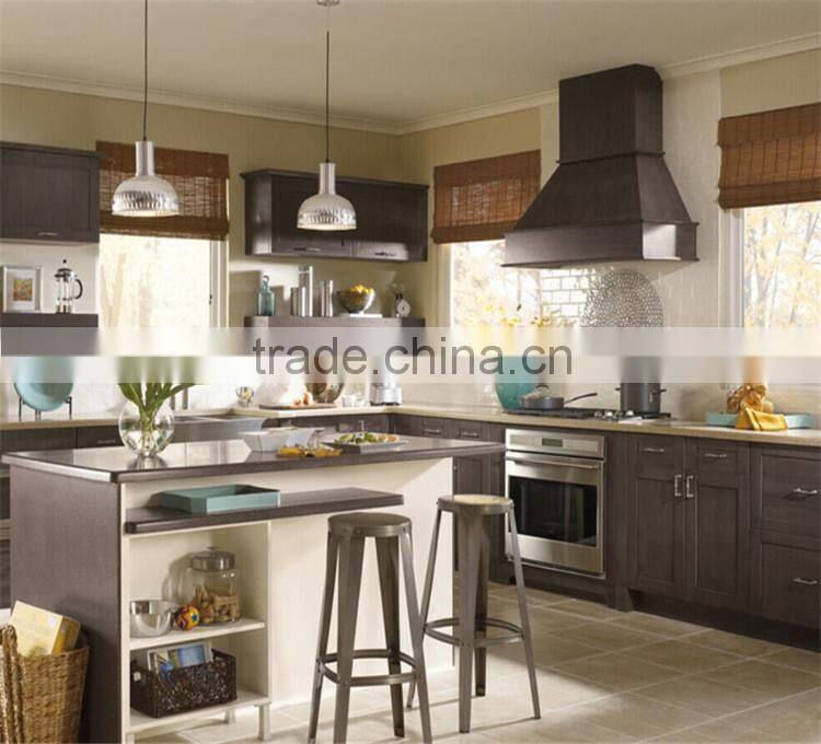 Ready made custom kitchen set furniture with island cabinet