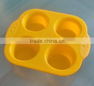 Silicone 4 cavities cup muffin baking mould cake pan