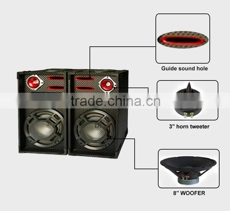 8inch Sound Bar Speaker Price Wood Dj Speaker Sound System With Light