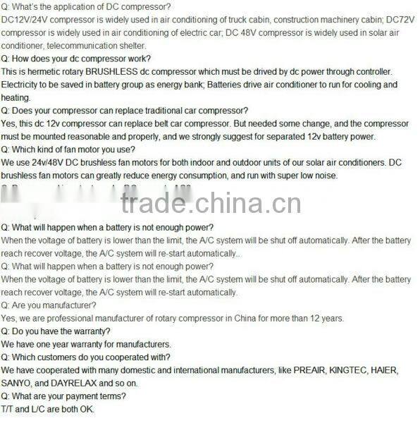 rv recreation vehicle air conditioner compressor with refrigerant r134a