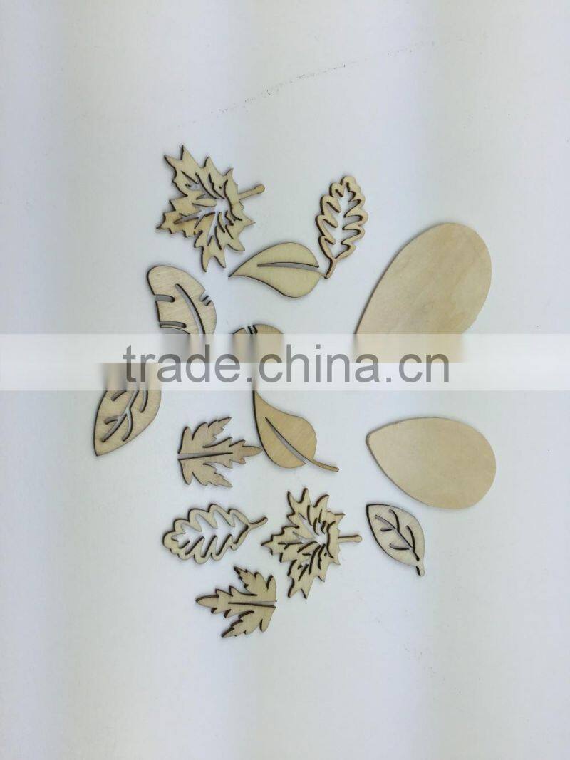 table decoration Gold leaf christmas wood yard decorations