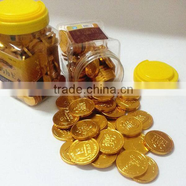 foil gold coin chocolate compressed candy