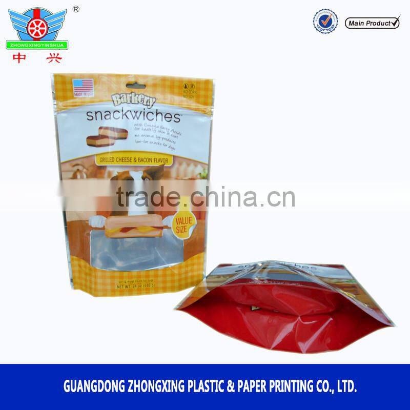 Window Plastic Food Packaging Bags With Zip lock Bags Aluminum Foil Packaging bag