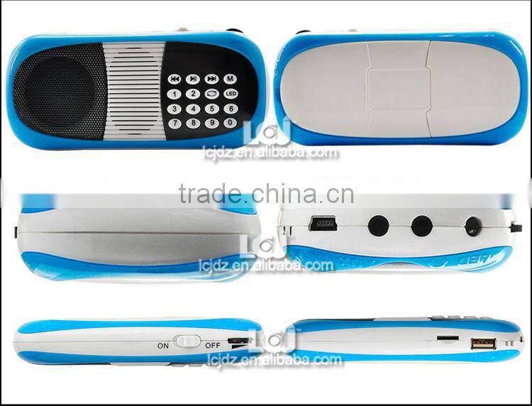 L-198AM portable mini MP3 player FM AM radio speaker