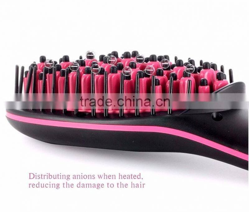 New LED display OEM hair straightener brush wonderful styling tool