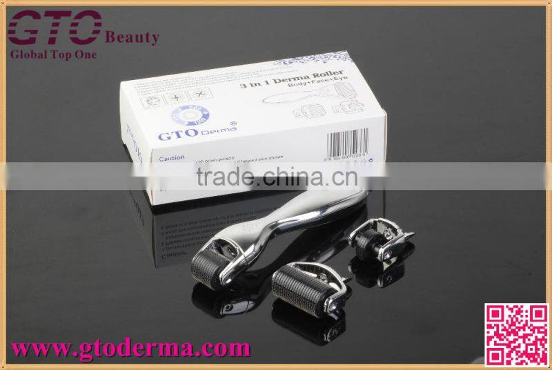 GTO derma registered brand 180/600/1200 micro needle roller for eye/face/body
