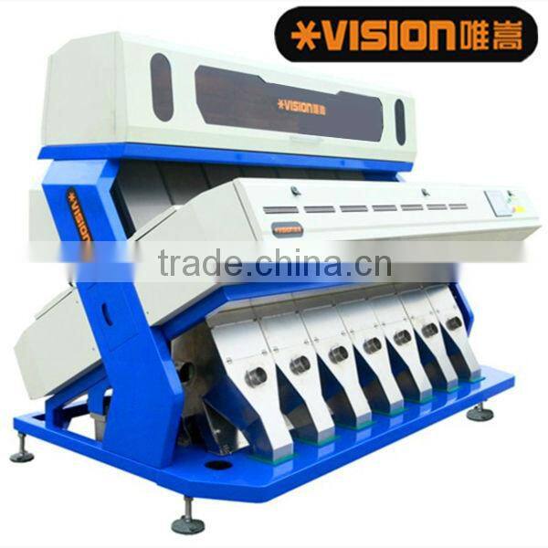 Automatic buckwheat color sorter machine, Vision's CCD wheat color sorter machine! With Japan Nikon camera and Schneider switch!