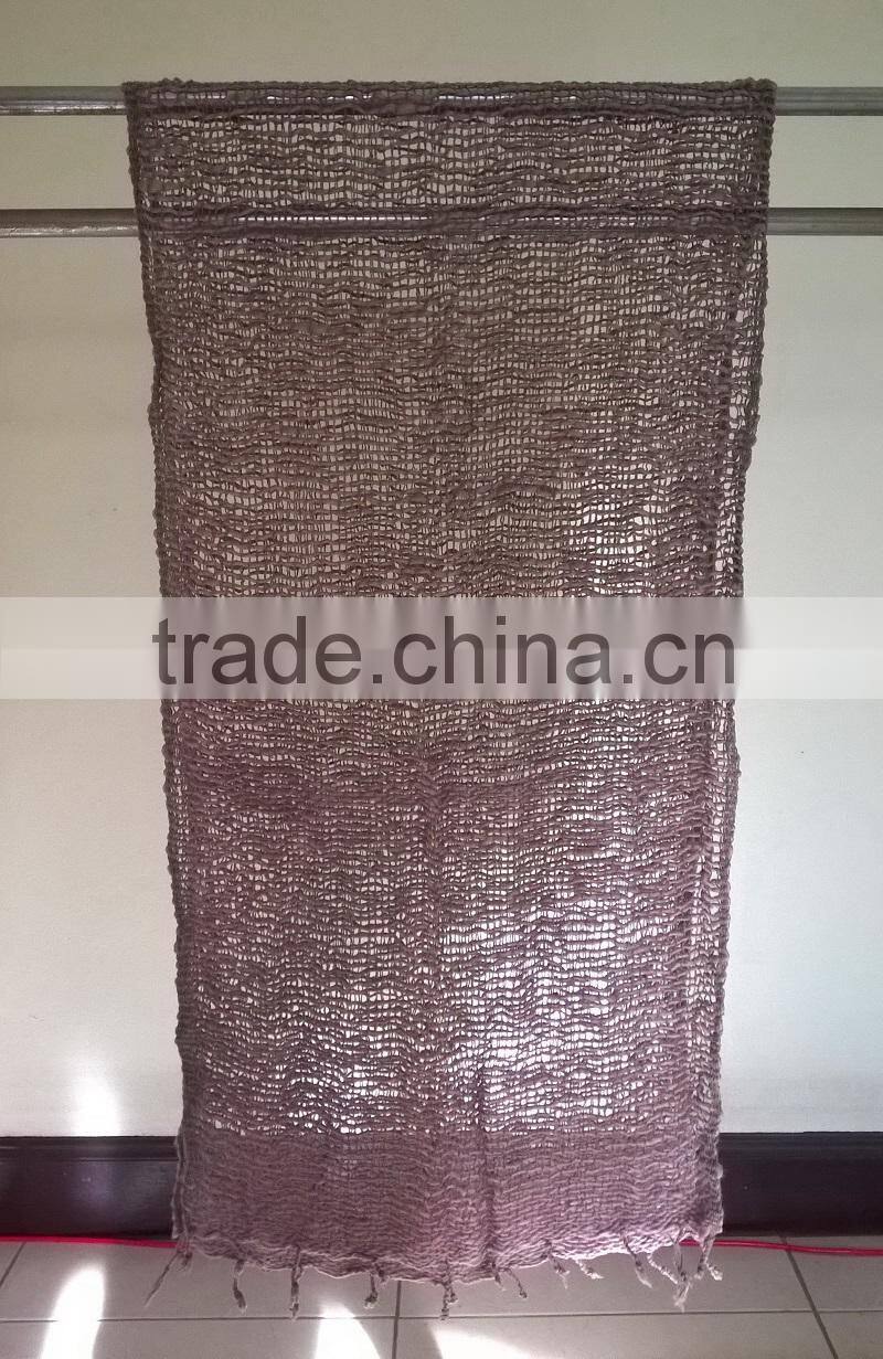 White Scarf and Shawl Genuine Naturally Dyed Colour Handmade Handcraft Weaving Scarfs & Shawls from Thailand