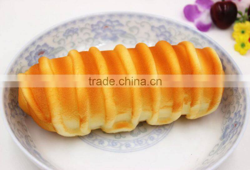 PU Wholesale Artificial Fake Sesame Bread Model With Cream Scent Bakery Window Shopping