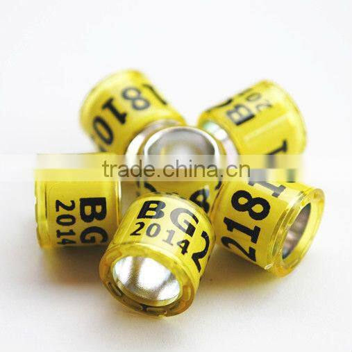 2014 Colorful Poultry Bands 8mm Poultry Plastic Rings