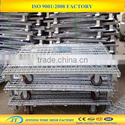 collapsible foldable galvanzied wire Storage Container