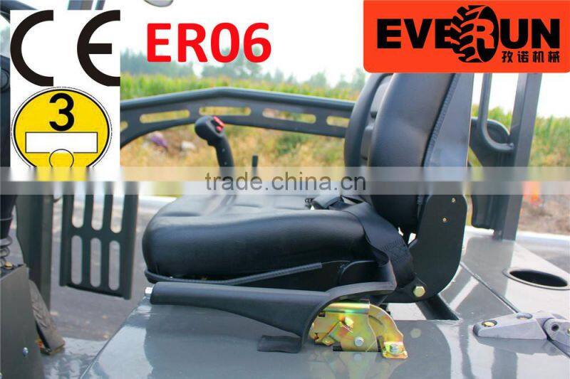 Everun ER06 Hydrostatisch Mini Radlader/Hoflader for farm mit CE/Euro 3