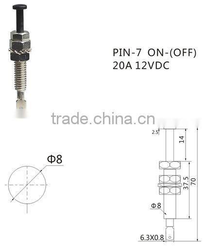 Car alarm pin switch