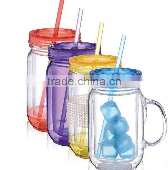 newest and fashion plastic cup with straw