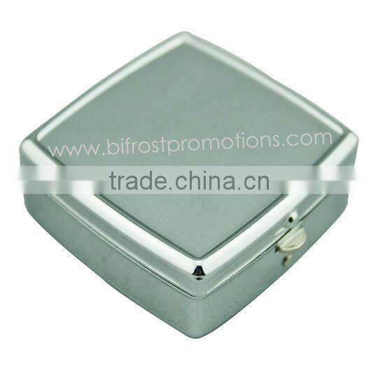 Metal Pill Box (Square-shaped with 2 Compartments)