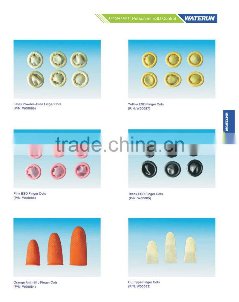 orange anti-slip finger cots, dotting finger cot supplier