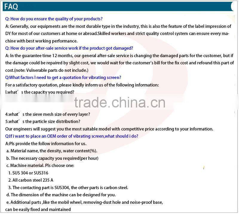 first vibration separator for lead silver and tin