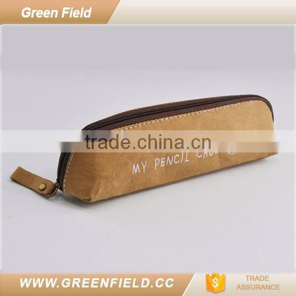 washable kraft paper custom pencil zipper pouch pencil box