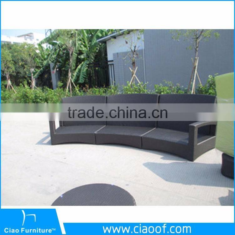 Modern appearance Arched rattan outdoor furniture rattan sofa set