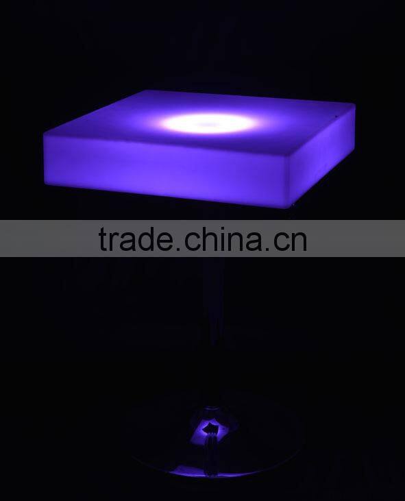 LED Remote Tall Square Coffee Table/ Hot Sell LED Dance Floor/LED Outdoor Lawn Square Table