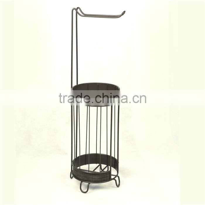 Round Rack, Standing Holder with One Hook, Bronze