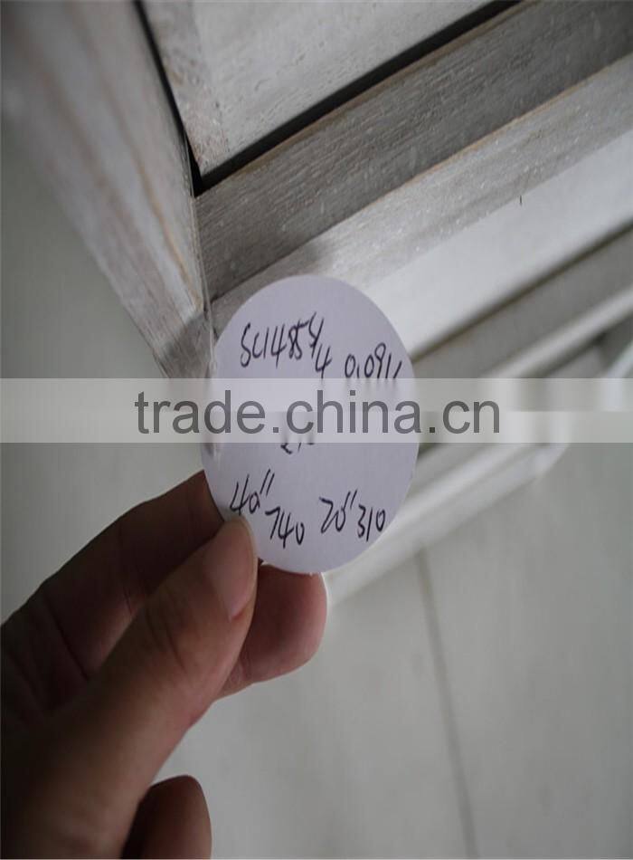 Unfinished solid bright white color wooden furniture for 4 hole