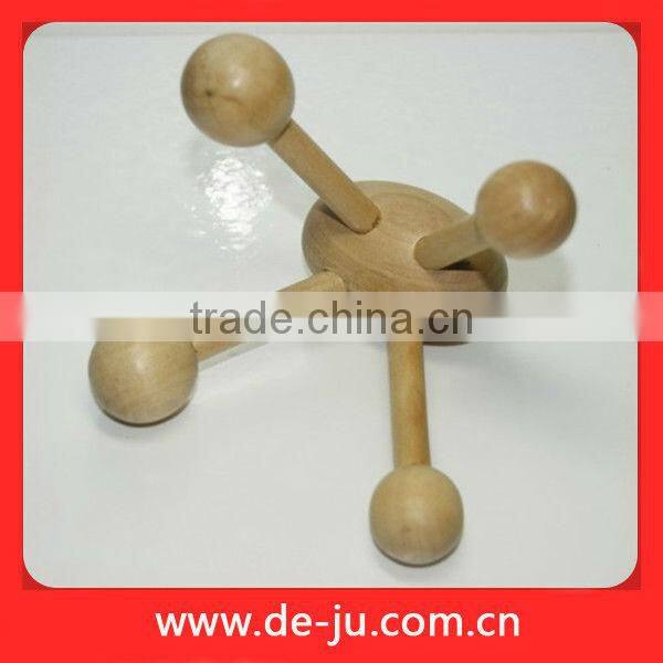 Promotion Body Care Hand Holder Four Legs Scrubber Wood Massage