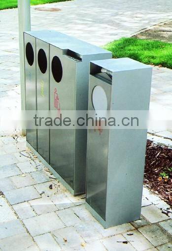 Arlau metal steel street sorted trash can