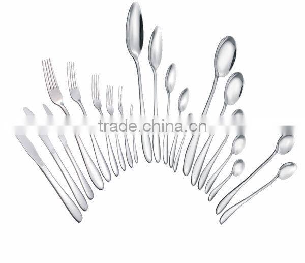 High quality star hotel grade stainless steel catering utensils spoon fork knife