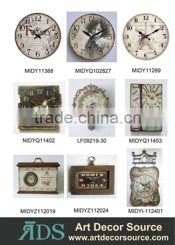 Home decorative wall metal round clock