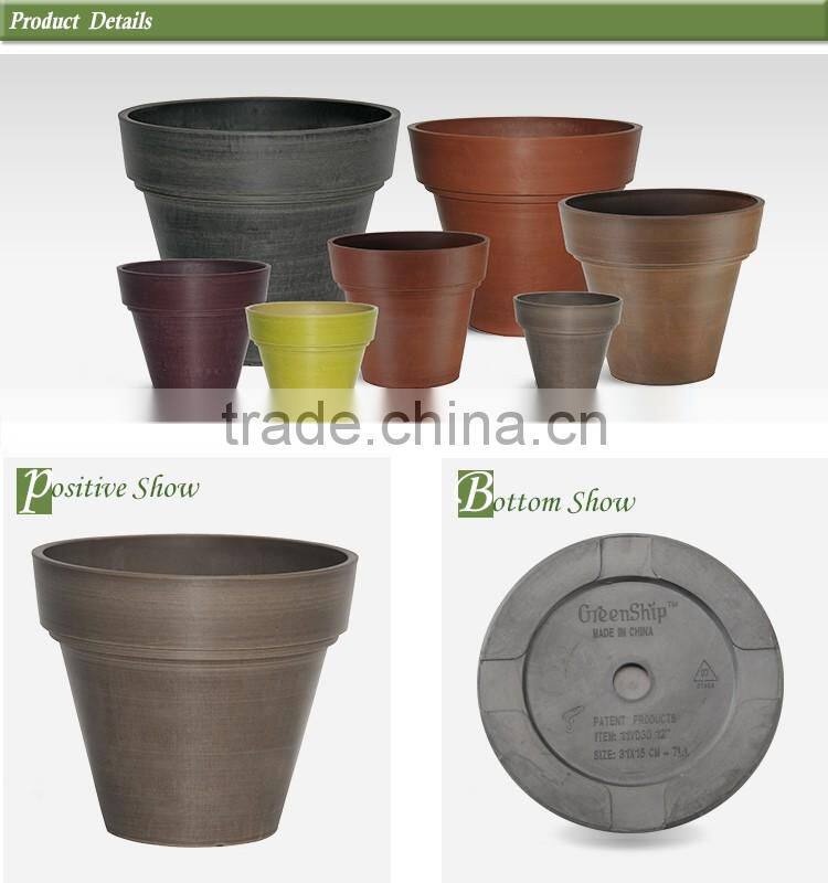 lightweight 20 years lifetime round coloful outdoor garden pot