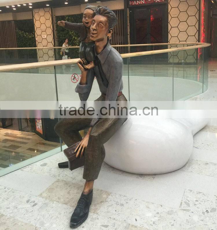 Old man statue character for mall