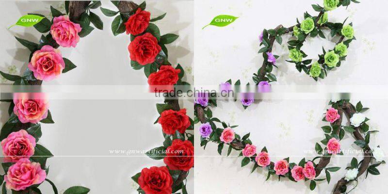 Artificial Rose Flower Vineyard Vines for Wedding Arch Decoration