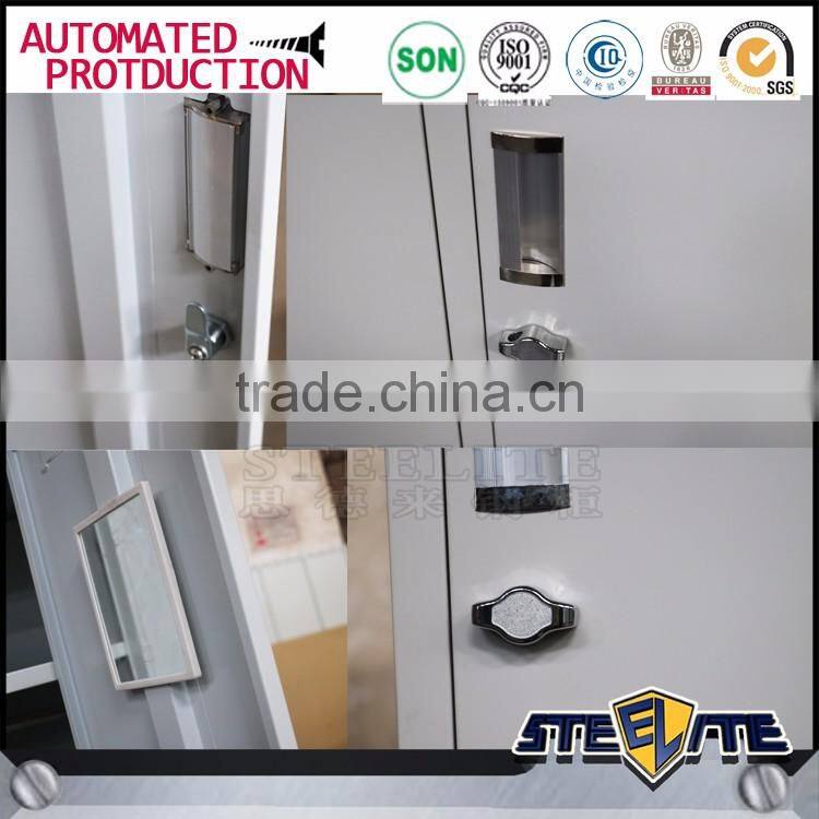 2 door steel lockable wardrobe steel locker cabinet