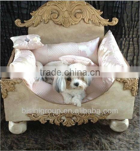 Luxury cat princess pet product, Hand carved pet bed, Royal cat & dog house (BF07-80016)