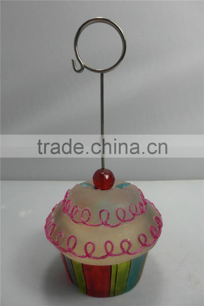 Clear Desktop Sweet Cake Shaped Note Clip