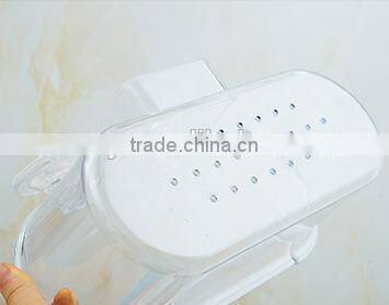 plastic transparent bathroom shelves with sucker