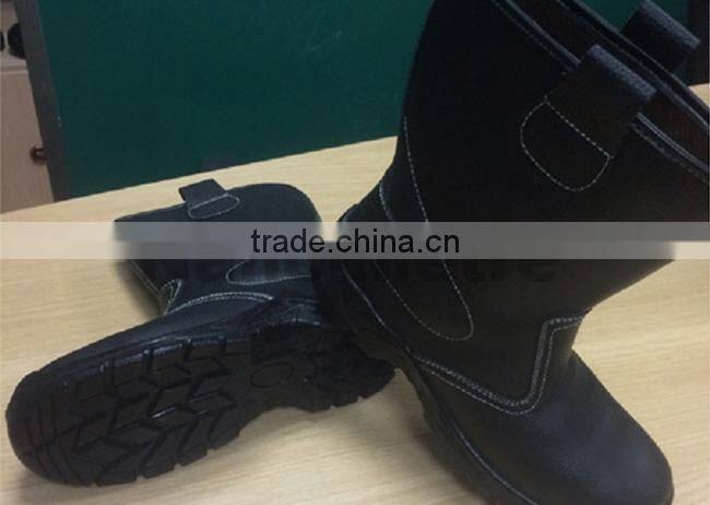NMSAFETY black high cut industrial shoes leather safety boots