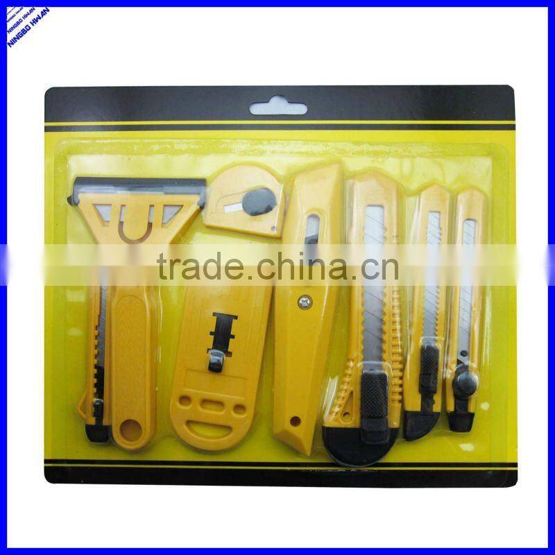 hot selling classic 6pcs packing office utility knife set