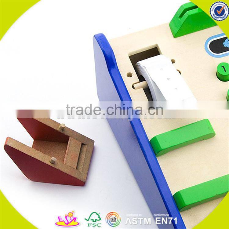 wholesale role play wooden cash register toy funny kids wooden cash register popular children wooden cash register W10A007