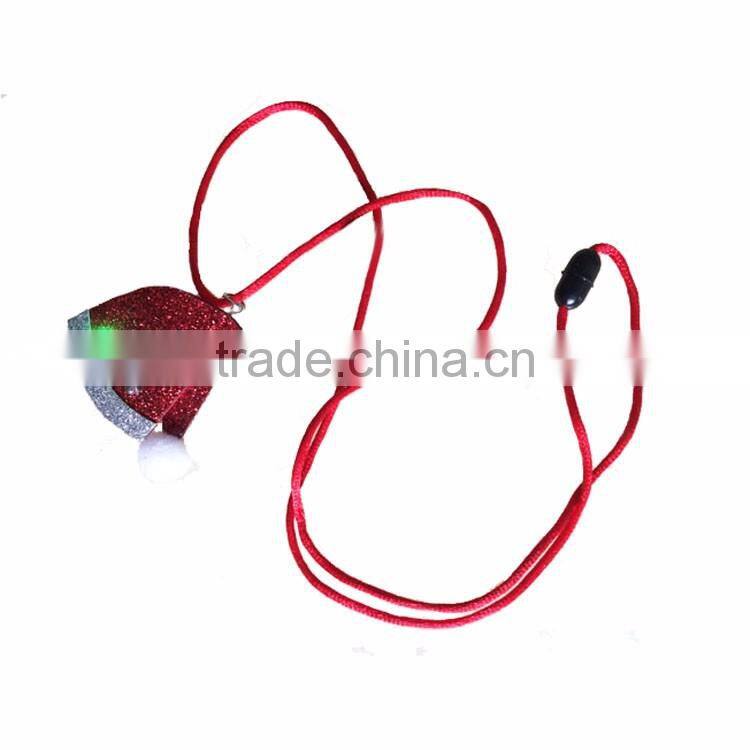 Blinking plastic Christmas flash led light necklace for kids