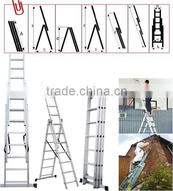 Aluminum Folding Scaffold Multi-Purpose Ladder 12.5-Feet / 350 lb