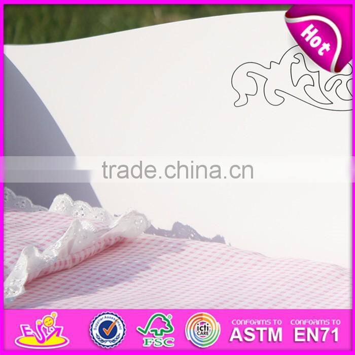 Best design girls toy wooden 18 inch doll furniture with cabinet W06E003