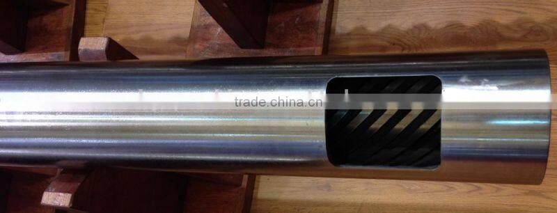 Single screw and barrel (barrel with inside grooves)