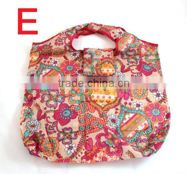 Reusable and Recyclable Folding Tote Bag with Snap Closure