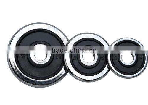 chrome rubber coated bumper plates
