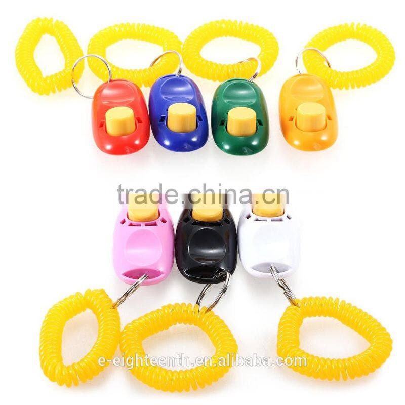 2016 pet training clicker dog cat horse bird click obedience clicker whistle with strap
