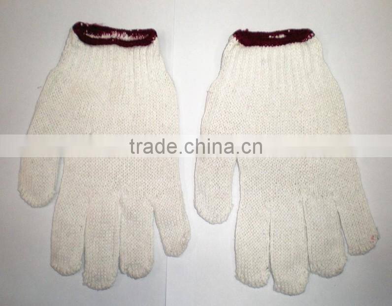 Cotton dot glove with customer logo cotton glove